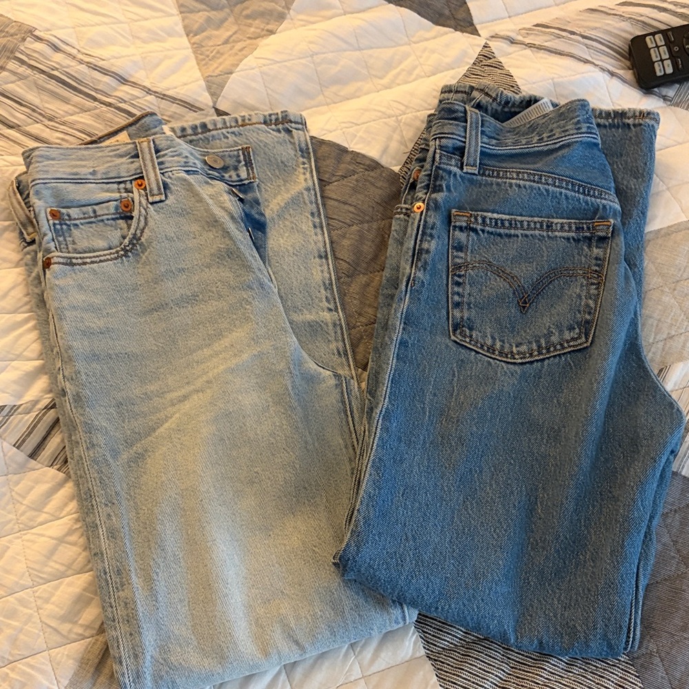 Levi's Light and Dark Blue Jeans